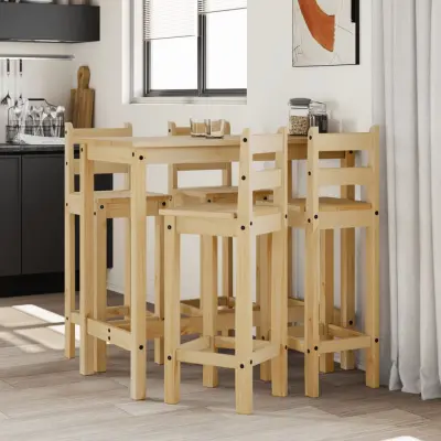 The Living Store Barska garnitura 5-delna trdna borovina - Barska Garnitura