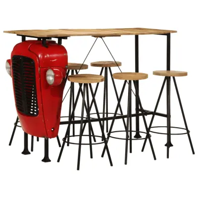 The Living Store Barska garnitura 7 kosov trden mangov les - Barska Garnitura