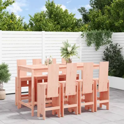 The Living Store Vrtna barska garnitura 9-delna trden les douglas - Vrtna Barska Garnitura