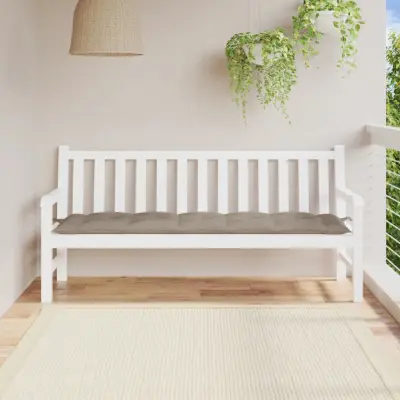 The Living Store Blazina za vrtno klop taupe 180x50x7 cm oxford tkanina - Blazina Za Vrtno Klop