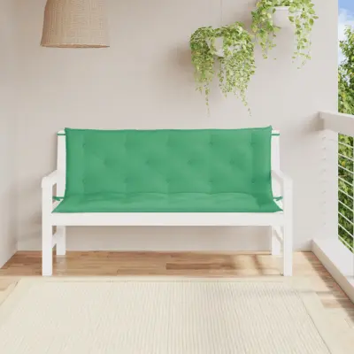 The Living Store Blazina za vrtno klop 2 kosa zelena 150x50x7cm oxford tkanina - Blazina Za Vrtno Klop