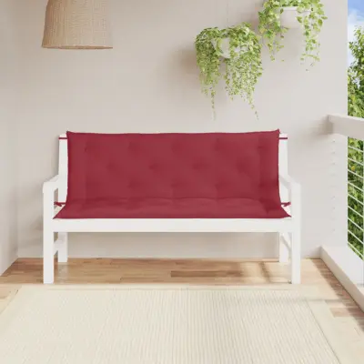 The Living Store Blazina za vrtno klop 2 kosa vinsko rdeča oxford tkanina - Blazina Za Vrtno Klop