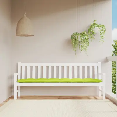 The Living Store Blazina za vrtno klop svetlo zelena 200x50x7 cm oxford tkanina - Blazina Za Vrtno Klop
