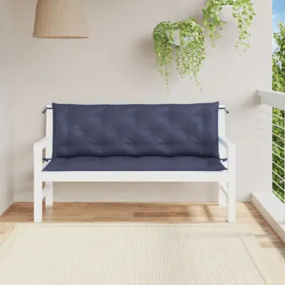 The Living Store Blazina za vrtno klop 2 kosa modra 150x50x7 cm oxford tkanina - Blazina Za Vrtno Klop
