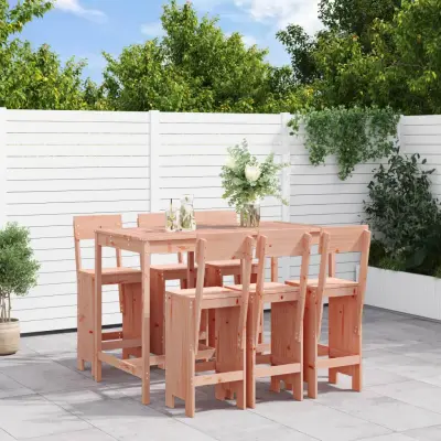 The Living Store Vrtna barska garnitura 7-delna trden les douglas - Vrtna Barska Garnitura