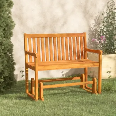 The Living Store Vrtna gugalna klop 110 cm trden akacijev les - Gugalna Klop