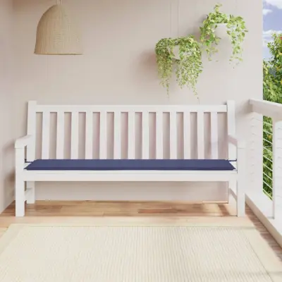 The Living Store Blazina za vrtno klop mornarsko modra 200x50x3cm oxford tkanina - Blazina Za Vrtno Klop