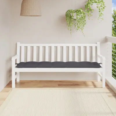 The Living Store Blazina za vrtno klop antracit 180x50x7 cm oxford tkanina - Blazina Za Vrtno Klop