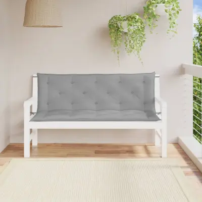 The Living Store Blazina za vrtno klop 2 kosa siva 150x50x7cm oxford tkanina - Blazina Za Vrtno Klop