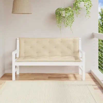 The Living Store Blazina za vrtno klop 2 kosa bež 150x50x7cm oxford tkanina - Blazina Za Vrtno Klop