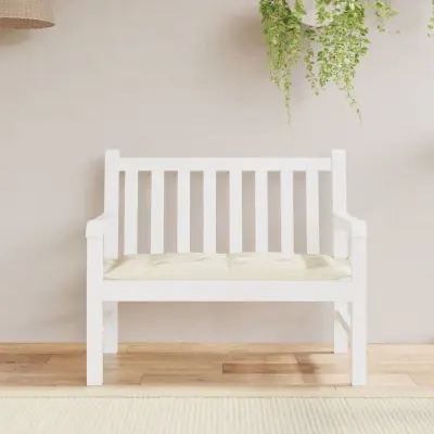 The Living Store Blazina za vrtno klop kremno bela 110x50x7 cm oxford tkanina - Blazina Za Vrtno Klop