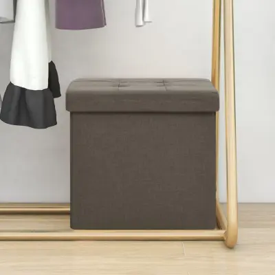 The Living Store Zložljiv stolček s prostorom za shranjevanje rjav - Stolček S Prostorom Za Shranjevanje