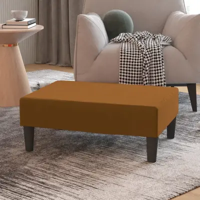 The Living Store Stolček za noge rjav 78x56x32 cm žamet - Stolček Za Noge