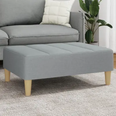 The Living Store Stolček za noge svetlo siv 77x55x31 cm blago - Stolček Za Noge