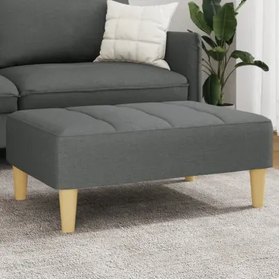 The Living Store Stolček za noge temno siv 77x55x31 cm blago - Stolček Za Noge