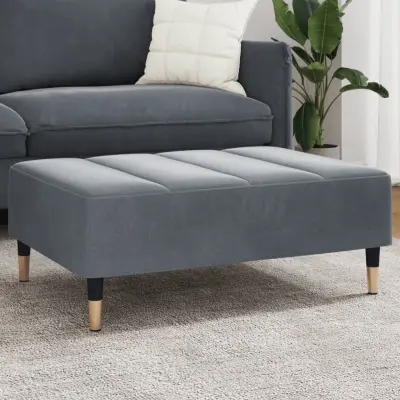 The Living Store Stolček za noge temno siv 77x55x31 cm žamet - Stolček Za Noge