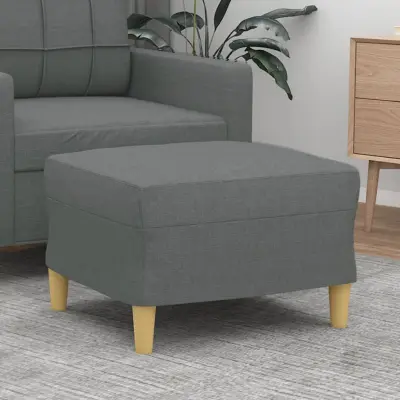 The Living Store Stolček za noge temno siv 60x50x41 cm blago - Stolček Za Noge