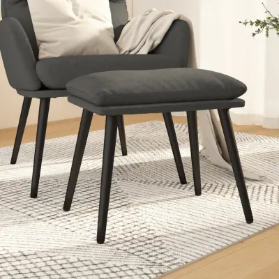 The Living Store Stolček za noge temno siv 45x29,5x35 cm blago - Stolček Za Noge