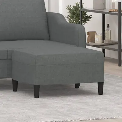 The Living Store Stolček za noge temno siv 70x55x41 cm blago - Stolček Za Noge