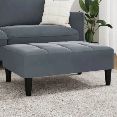 The Living Store Stolček za noge temno siv 77x55x31 cm žamet - Stolček Za Noge