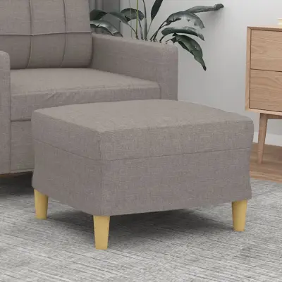The Living Store Stolček za noge taupe 60x50x41 cm blago - Stolček Za Noge
