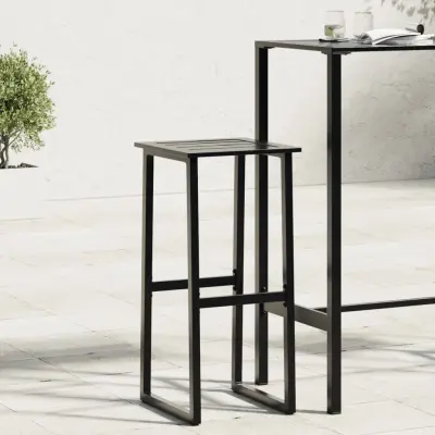 The Living Store Barski stolčki 4 kosi črni 38x38x80 prašno barvano jeklo - Barski Stol