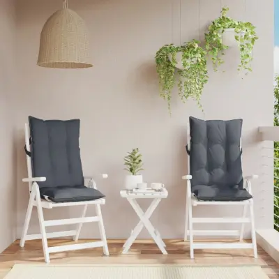 The Living Store Blazine za stole 2 kosa antracit oxford tkanina - Blazina Za Stol Z Visokim Naslonjalom
