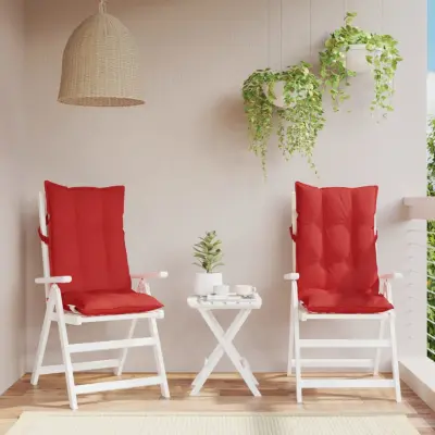 The Living Store Blazine za stole 2 kosa rdeča oxford tkanina - Blazina Za Stol Z Visokim Naslonjalom