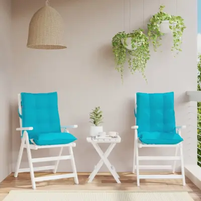 The Living Store Blazine za stole 2 kosa turkizno oxford blago - Blazina Za Stol Z Nizkim Naslonjalom