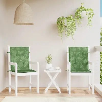 The Living Store Blazine za stole 2 kosa vzorec listja blago - Blazina Za Stol Z Nizkim Naslonjalom