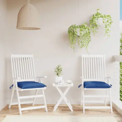 The Living Store Blazine za stole 2 kosa modre 40x40x7 cm oxford tkanina - Blazina Za Stol