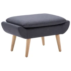 The Living Store Stolček za noge z oblogo iz blaga 73x43x42 cm temno siv - Stolček Za Noge