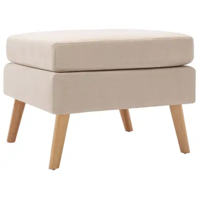 The Living Store Stolček za noge krem blago - Stolček Za Noge