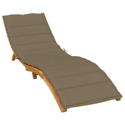 The Living Store Blazina za ležalnik melanž taupe 200x50x4 cm blago - Blazina Za Ležalnik