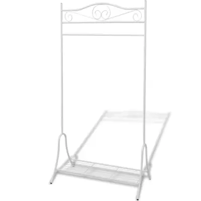 The Living Store Stojalo za Oblačila Bele Barve Jeklo -