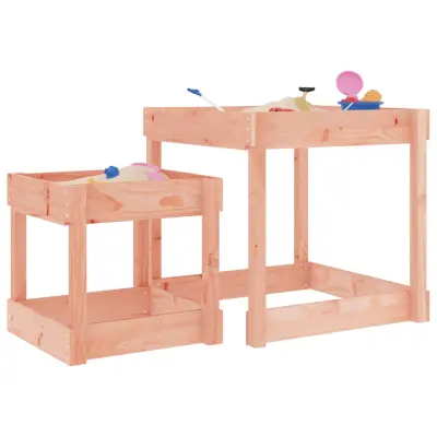The Living Store Miza za pesek 2 kosa trden les douglas - Miza Za Pesek