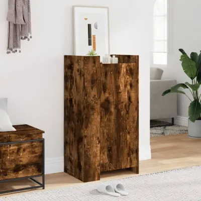 The Living Store Omarica za čevlje dimljeni hrast 52x37,5x100 cm inženirski les - Omara Za Čevlje