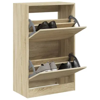 The Living Store Omarica za čevlje sonoma hrast 60x34x96,5 cm inženirski les - Omarica Za Čevlje