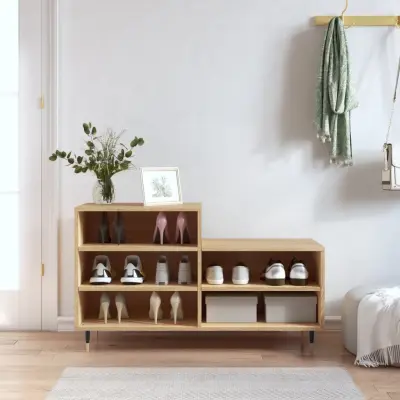 The Living Store Omarica za čevlje sonoma hrast 102x36x60 cm inženirski les - Omarica Za Čevlje