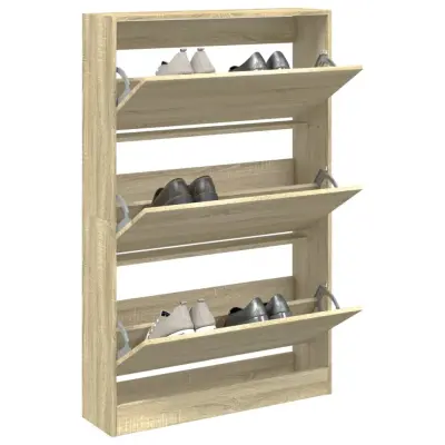 The Living Store Omarica za čevlje sonoma hrast 80x21x125,5 cm inženirski les - Omarica Za Čevlje