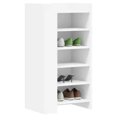 The Living Store Omarica za čevlje bela 52x37,5x100 cm inženirski les - Omara Za Čevlje