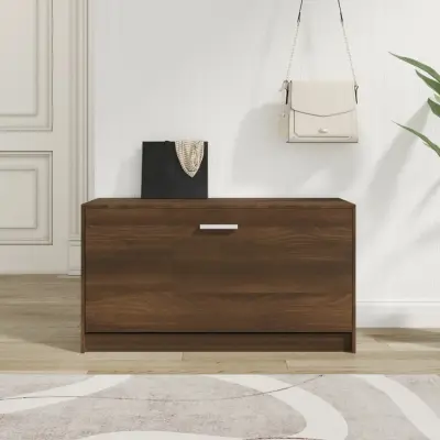 The Living Store Klop za čevlje rjav hrast 80x24x45 cm inženirski les - Klop Za Čevlje