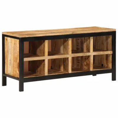 The Living Store Klop za čevlje 110x35x51 cm trden robusten mangov les - Klop Za Čevlje