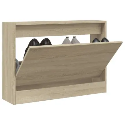 The Living Store Omarica za čevlje sonoma hrast 80x21x57 cm inženirski les - Omarica Za Čevlje
