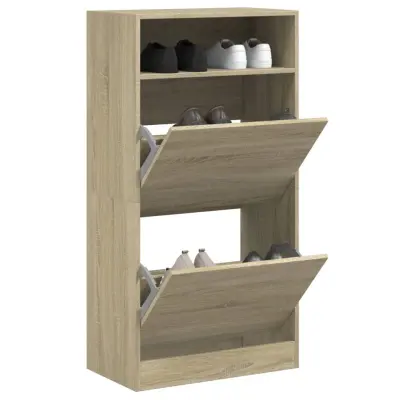 The Living Store Omarica za čevlje sonoma hrast 60x34x116 cm inženirski les - Omarica Za Čevlje