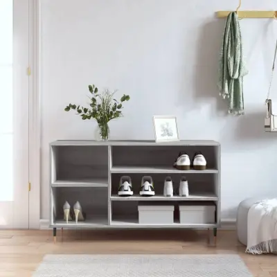 The Living Store Omarica za čevlje siva sonoma 102x36x60 cm inženirski les - Omarica Za Čevlje