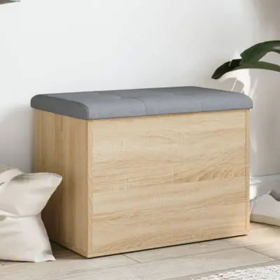 The Living Store Klop za shranjevanje sonoma hrast 62x42x45 cm inženirski les - Klop Za Shranjevanje
