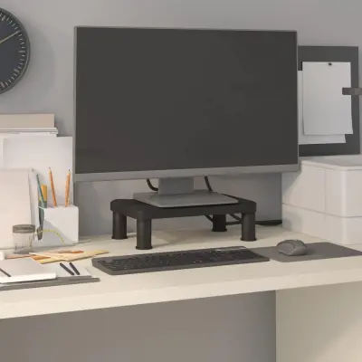 The Living Store Stojalo za monitor črno 38x24x10,5 cm - Stojalo Za Monitor