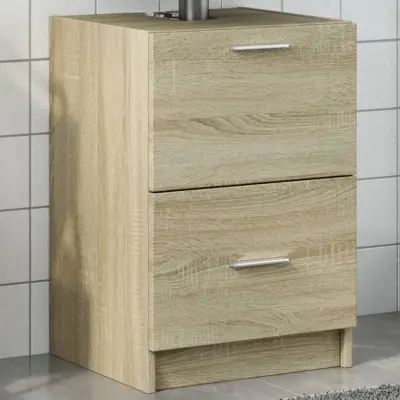 The Living Store Omarica za umivalnik sonoma hrast 40x37x59 cm inženirski les - Omarica Za Umivalnik