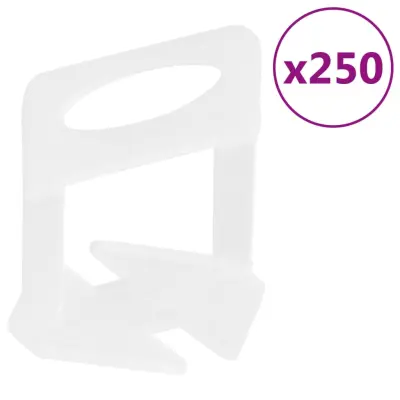 The Living Store Sponke za izravnavo ploščic 250 kosov 3 mm - Sponka Za Izravnavo Ploščic